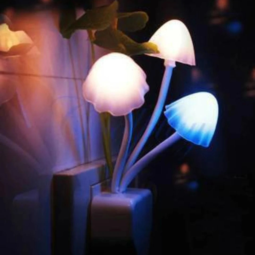 Mushroom Light with Automatic Light Sensor Night Lamp