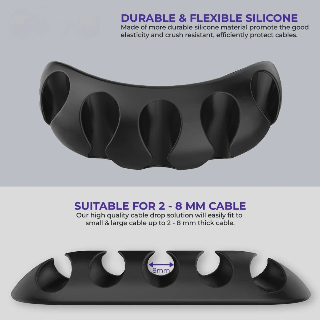 Cable Organizer Holder Clips (Set of 10)
