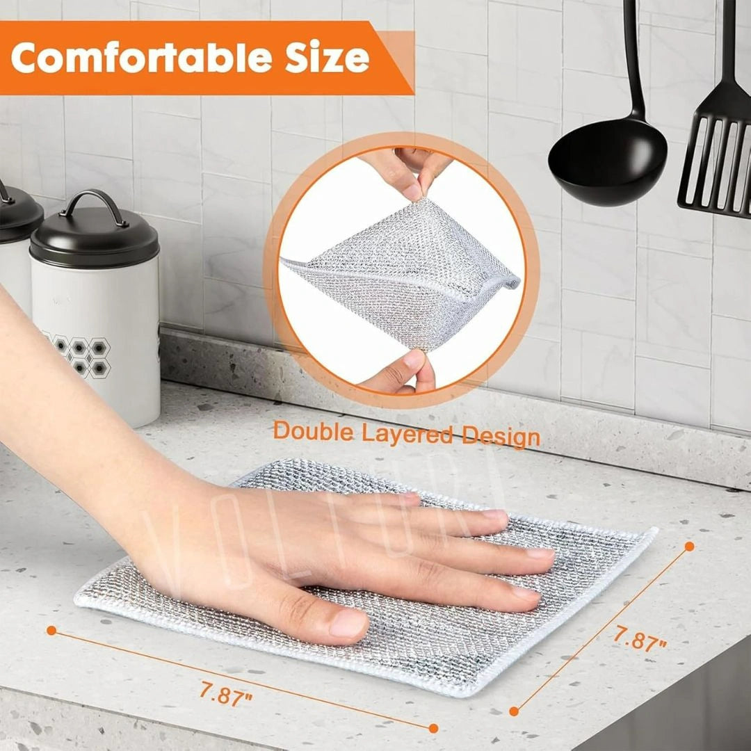 Non-Scratch Dish Wash Cloth(10 Pcs)