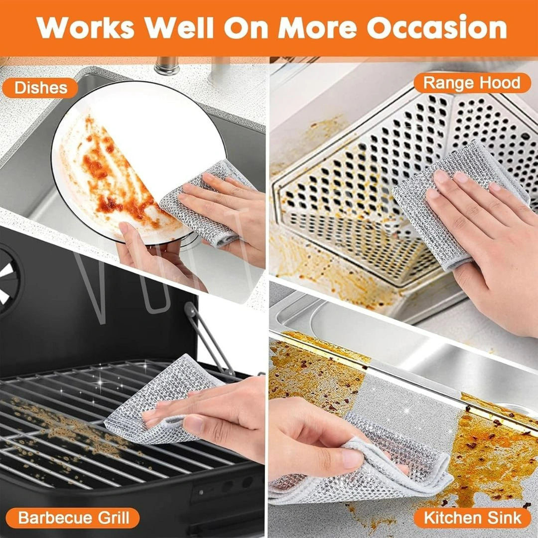 Non-Scratch Dish Wash Cloth(10 Pcs)