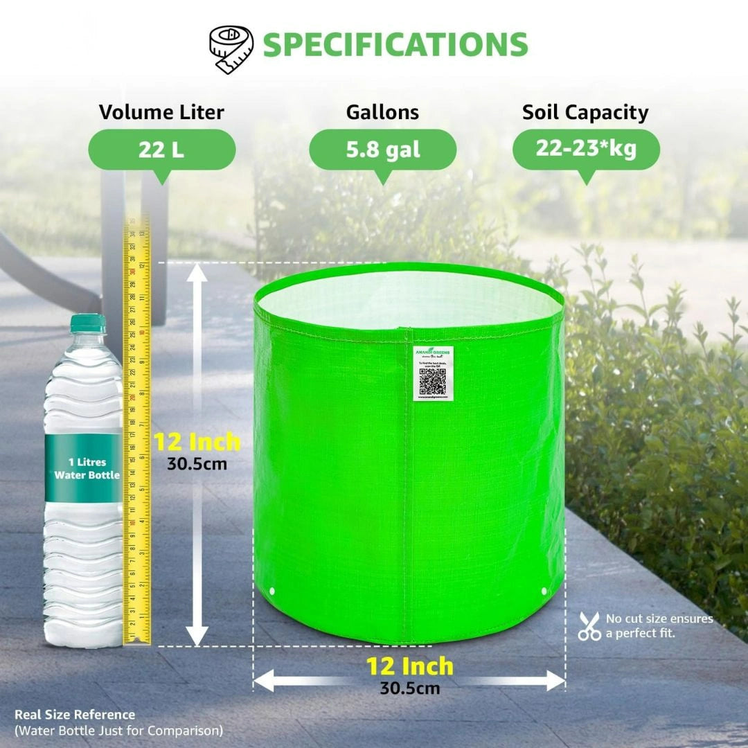 Premium HDPE Uv Protected Green Colour Plants Grow Bags