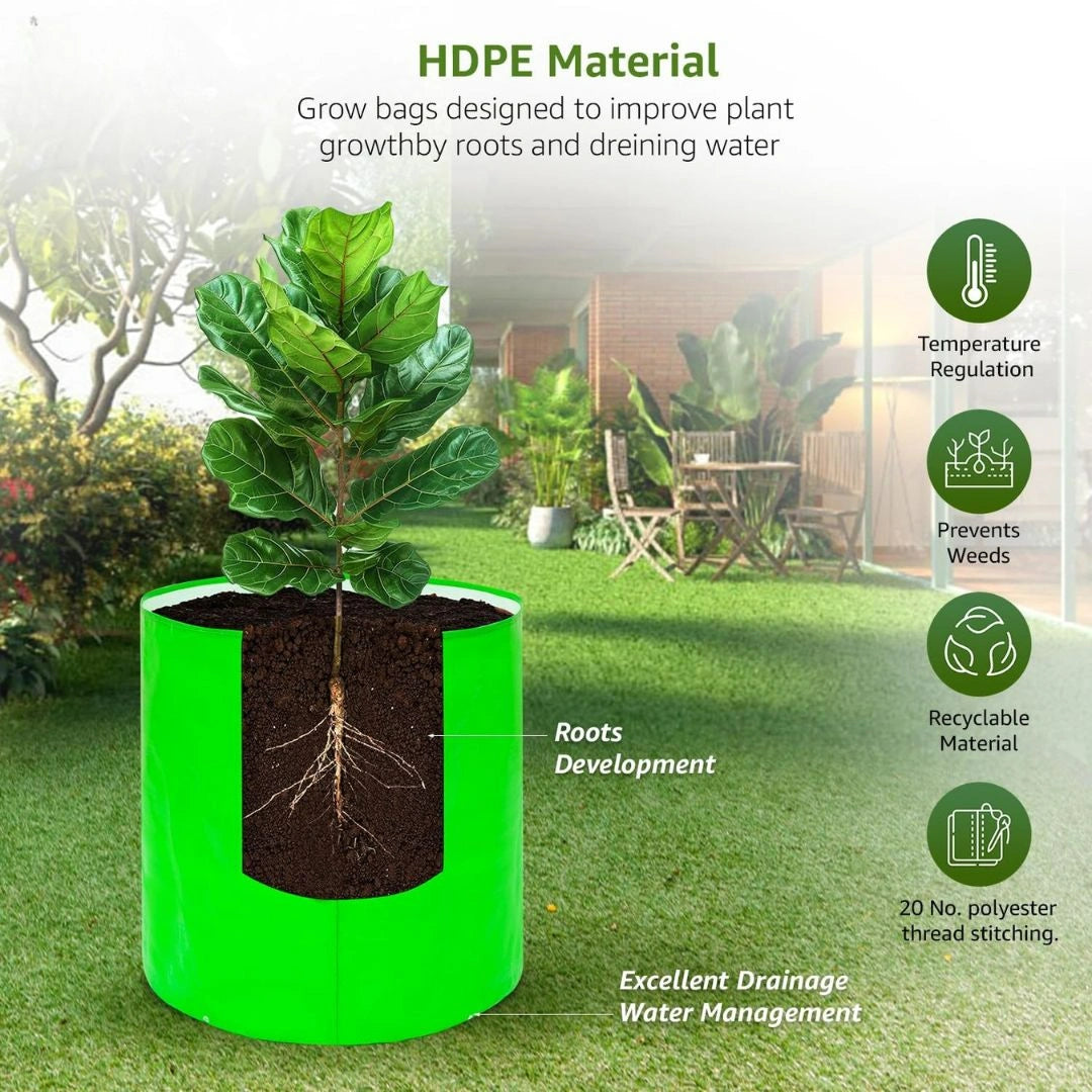 Premium HDPE Uv Protected Green Colour Plants Grow Bags