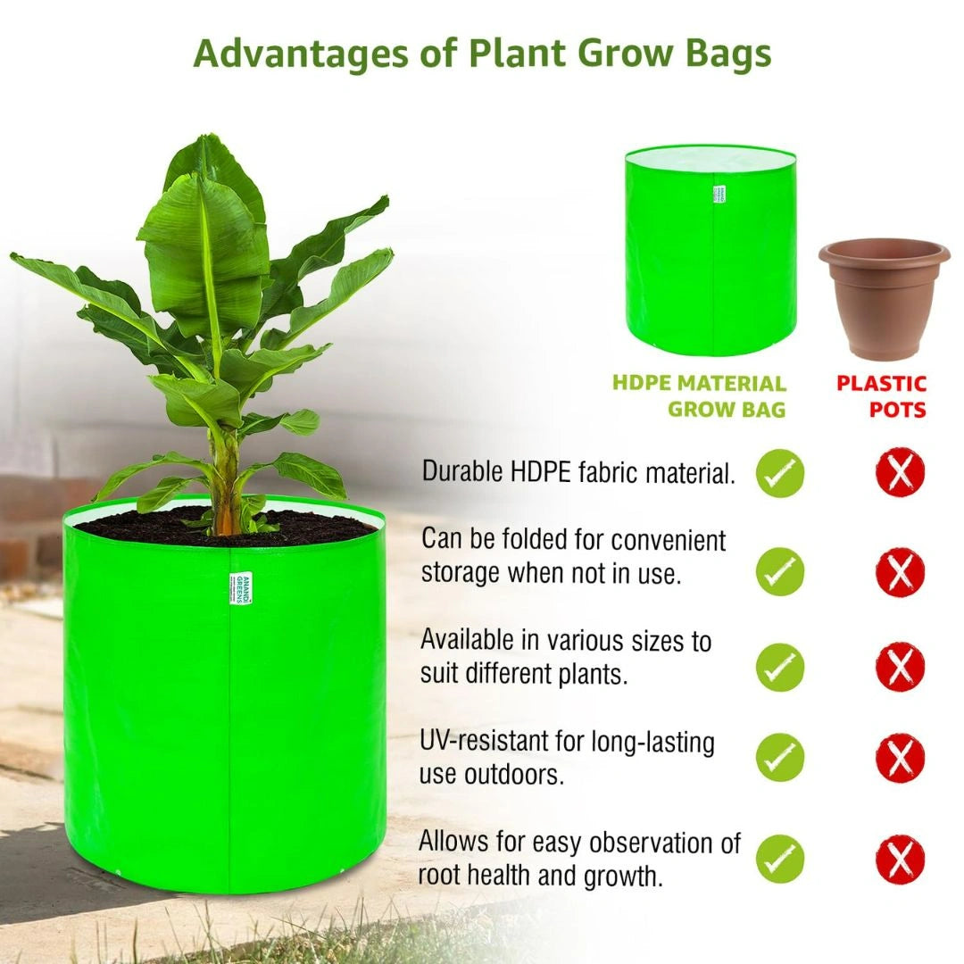 Premium HDPE Uv Protected Green Colour Plants Grow Bags