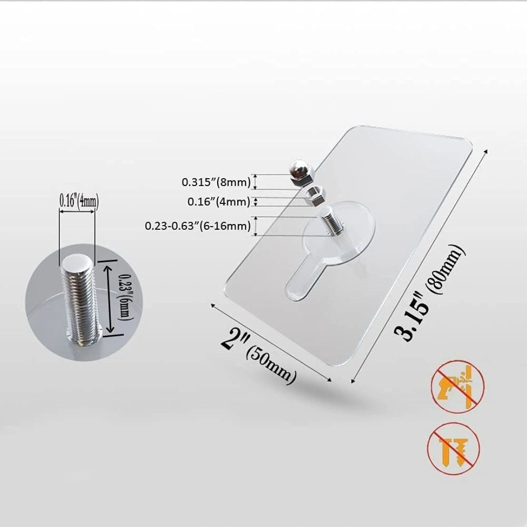 Adhesive Hooks for Wall (15 pcs)