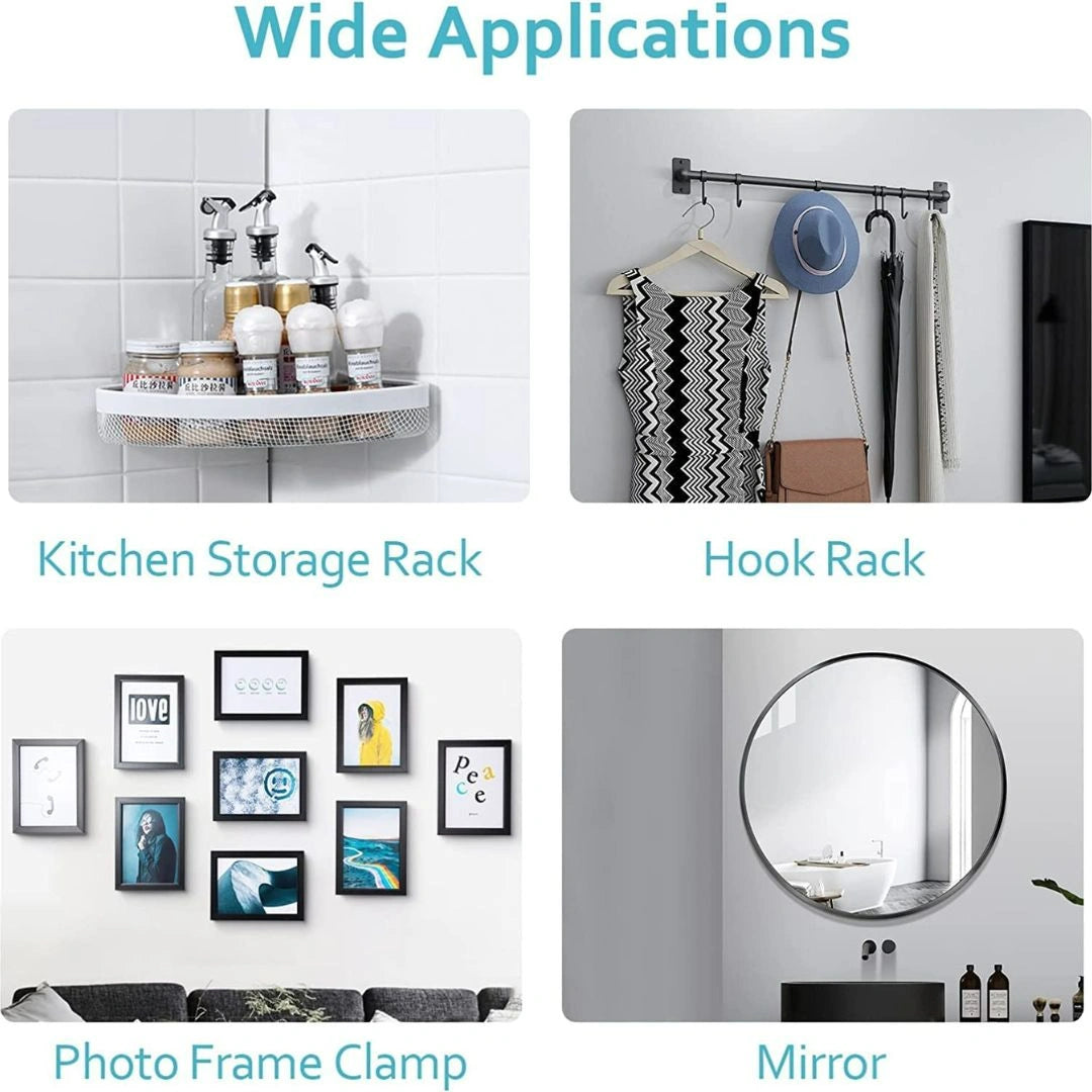 Adhesive Hooks for Wall (15 pcs)