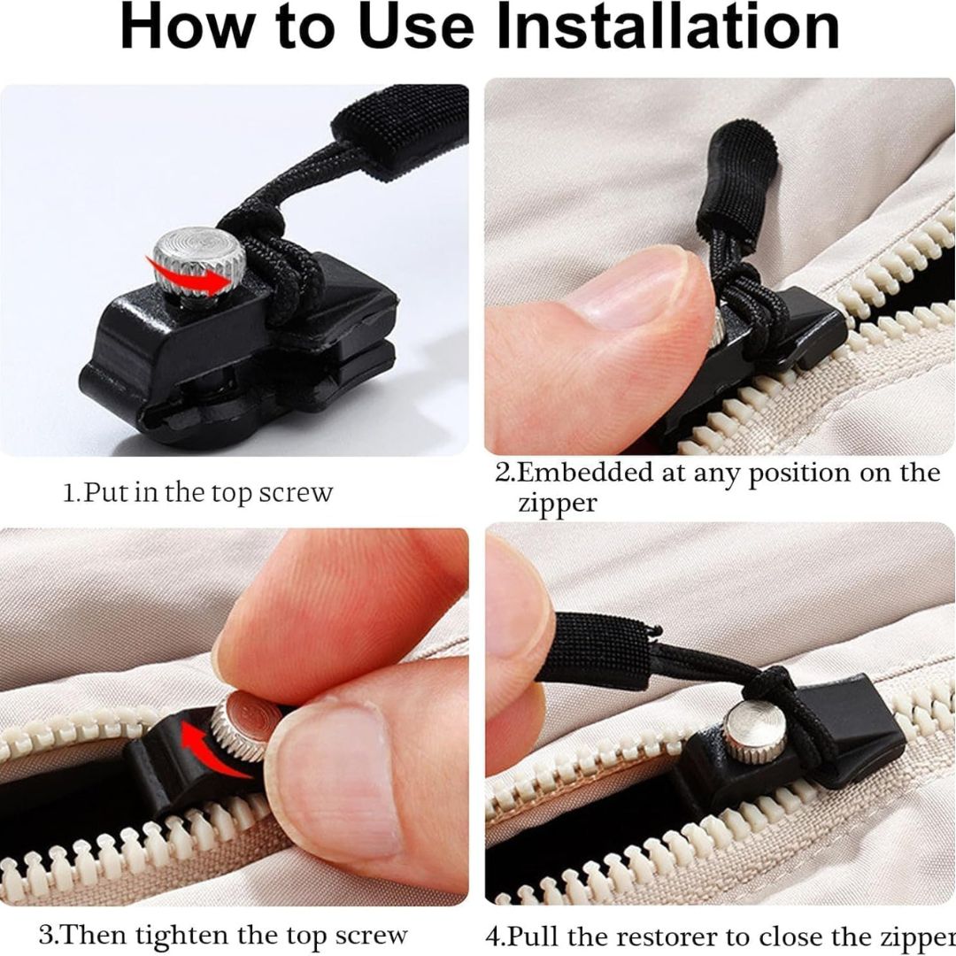 Instant Zipper Sliders with Nylon Pull Tabs