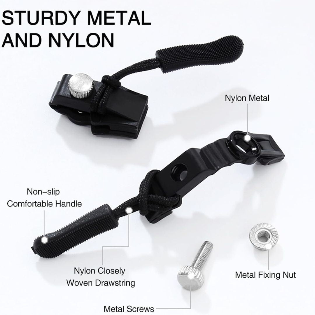 Instant Zipper Sliders with Nylon Pull Tabs