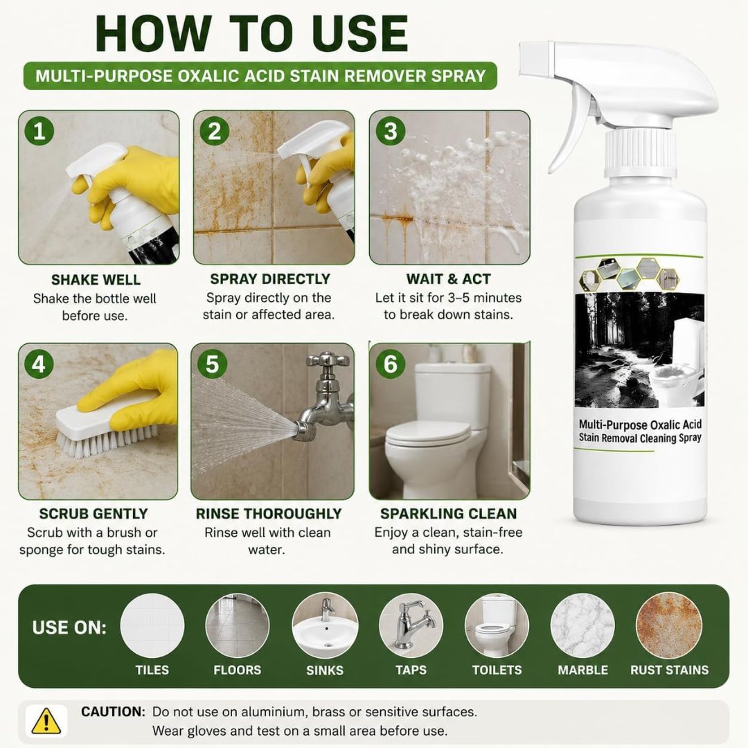 Oxalic Acid Stain Remover Cleaner Spray
