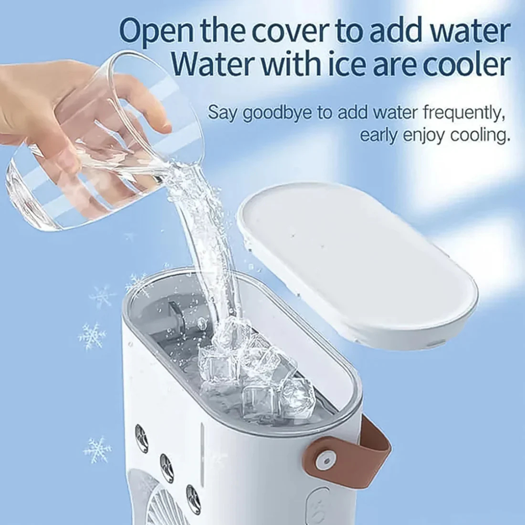 Rechargeable Mini Air Cooler with LED Light