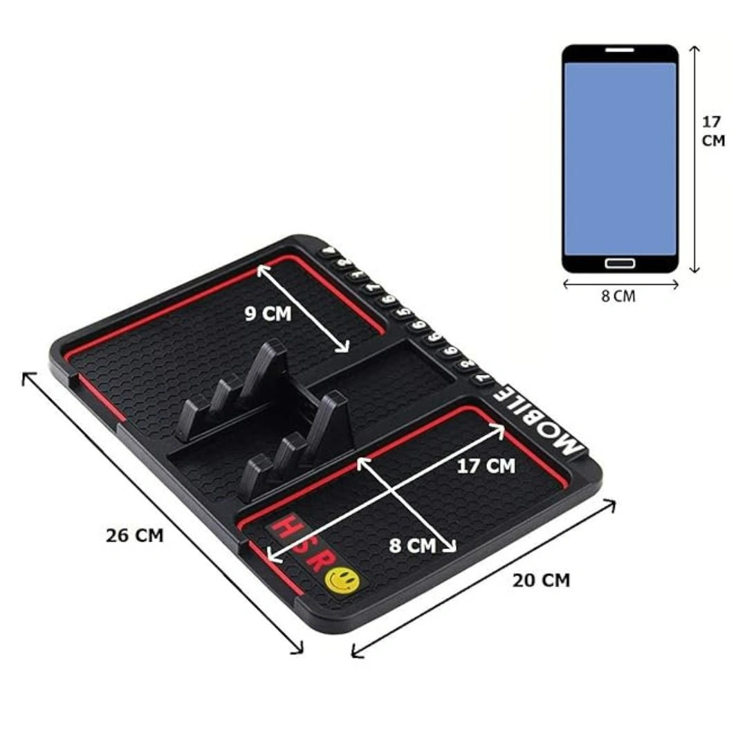 Anti-Slip Car Dashboard Mat with Mobile Stand