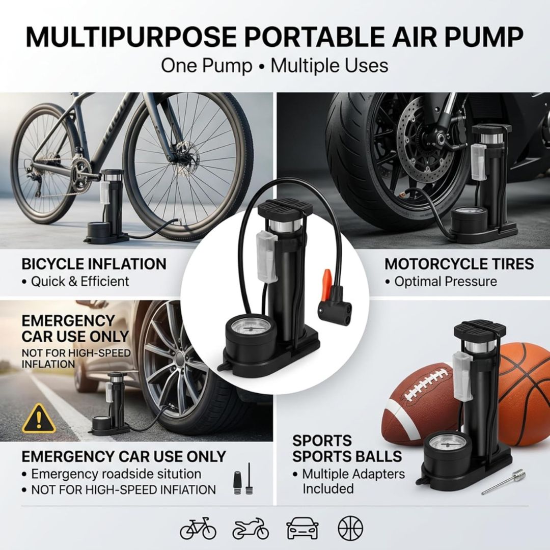 Portable High Pressure Foot Air Pump