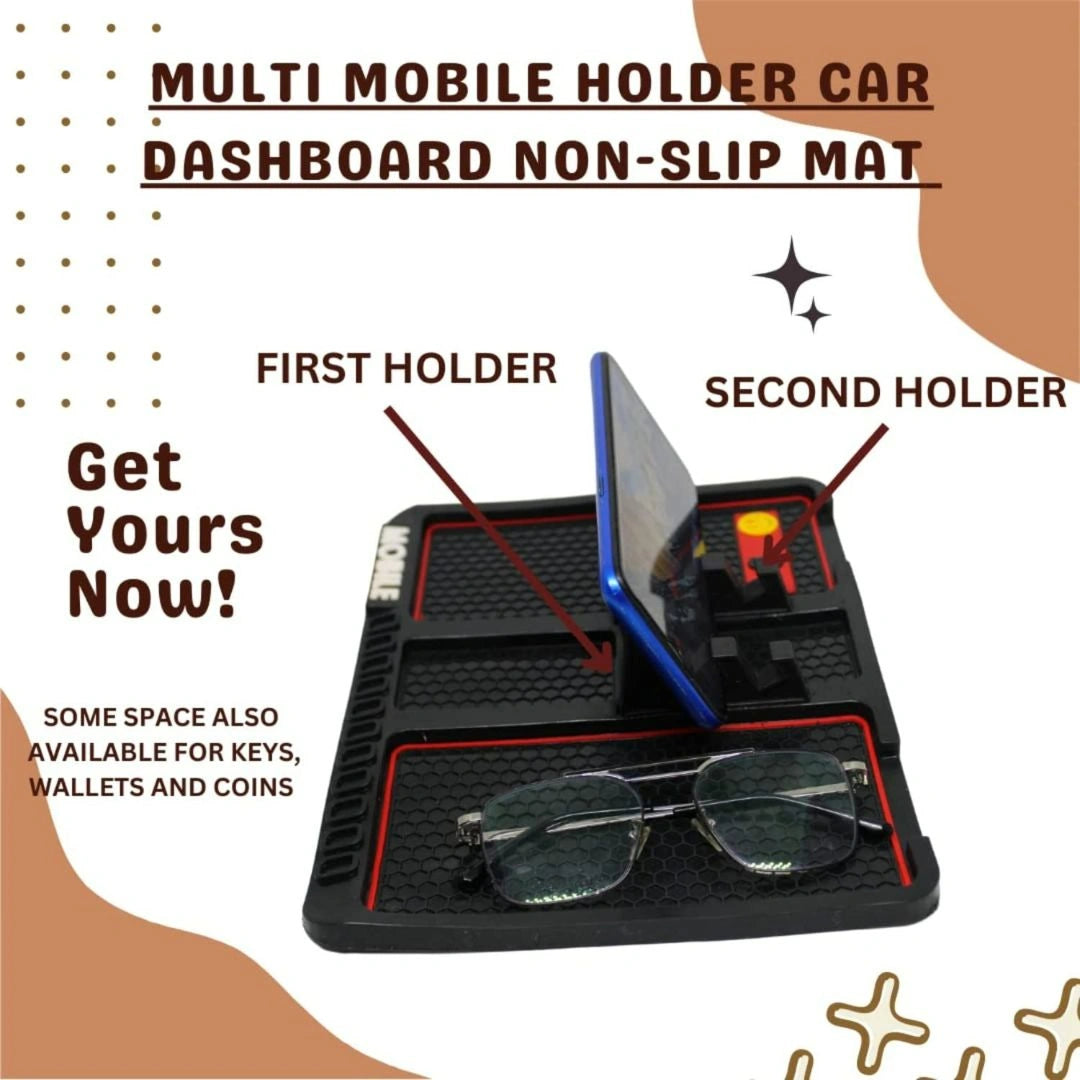Anti-Slip Car Dashboard Mat with Mobile Stand