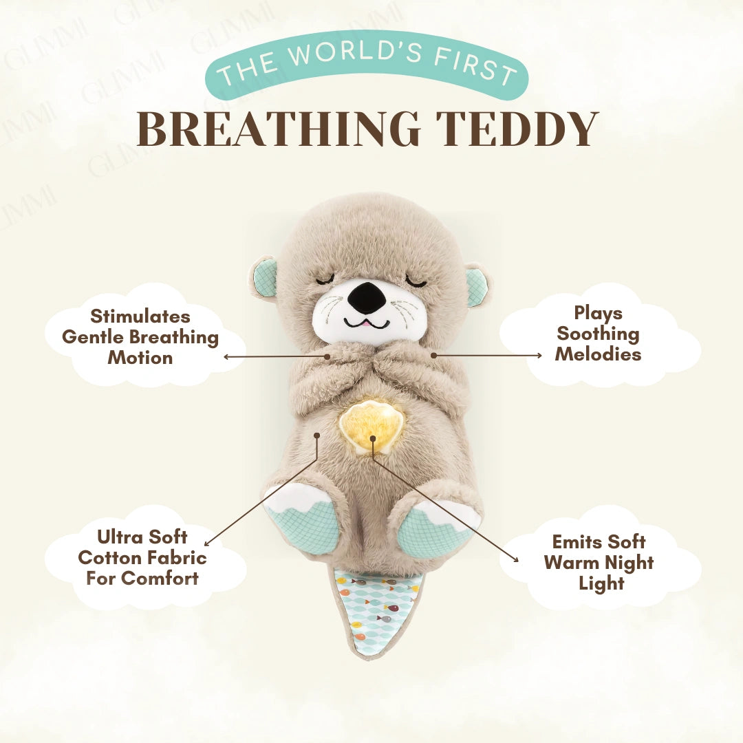 Cute Breathing Teddy Bear With Melodies