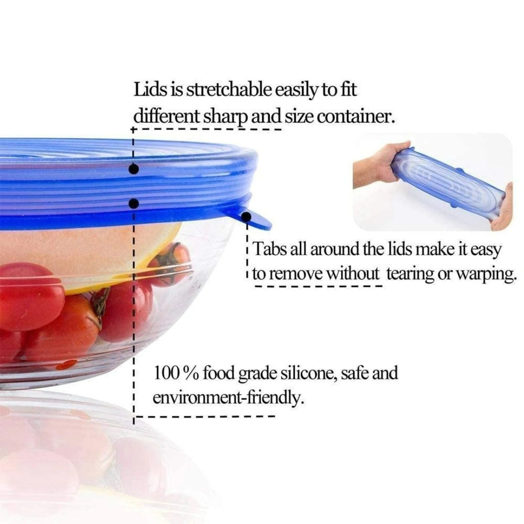 Silicone Bowl Lids(6 Pcs set)