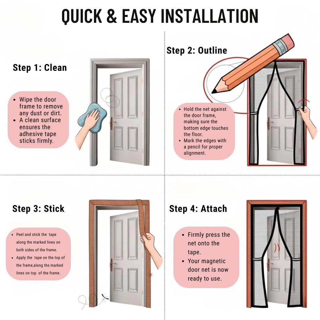 Magnetic Door Net