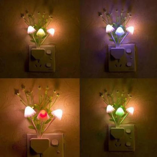 Mushroom Light with Automatic Light Sensor Night Lamp