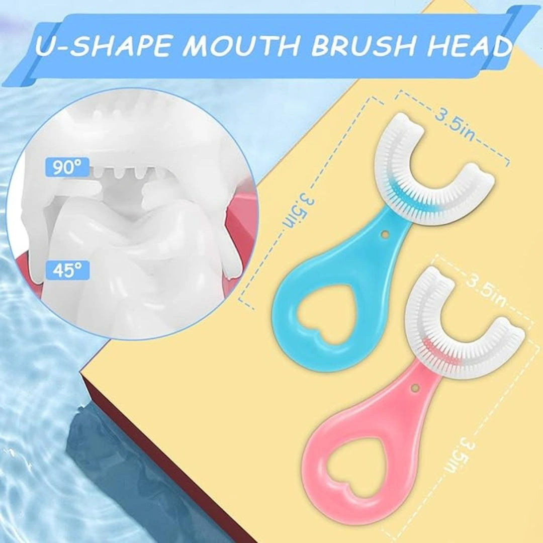 U Shaped Toothbrush for Kids(Pack of 2)