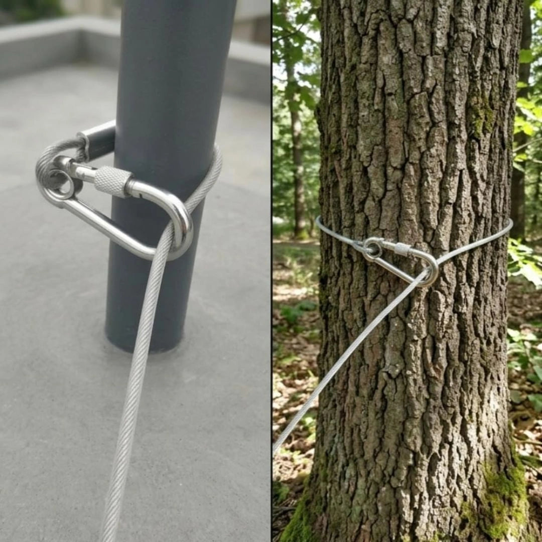 Stainless Steel Multipurpose Rope with Hook (5 Meter)