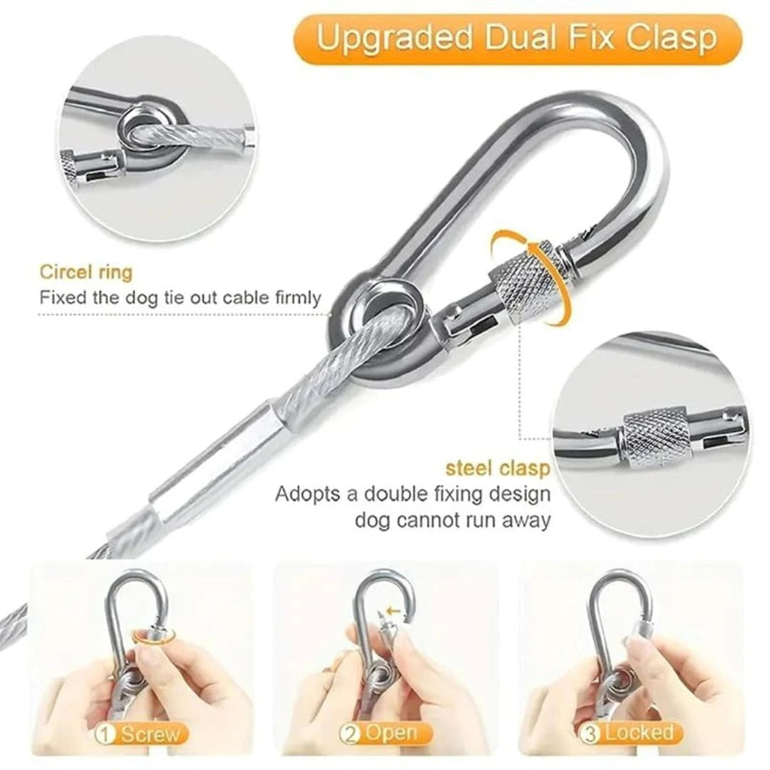 Stainless Steel Multipurpose Rope with Hook (5 Meter)