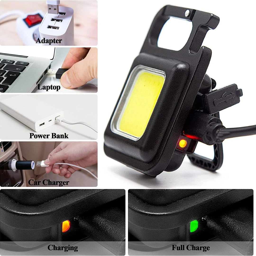Mini Rechargeable Keychain Flashlight