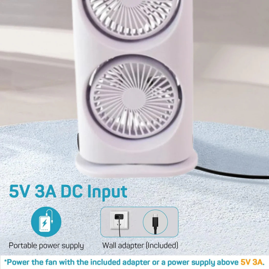 Rechargeable Mini Air Cooler with LED Light