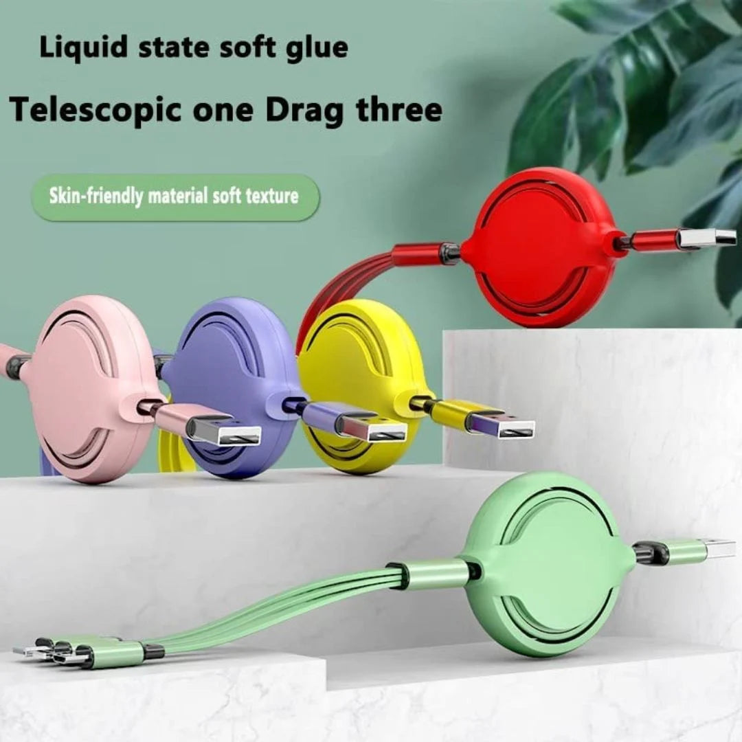 3 In 1 Retractable USB Cable