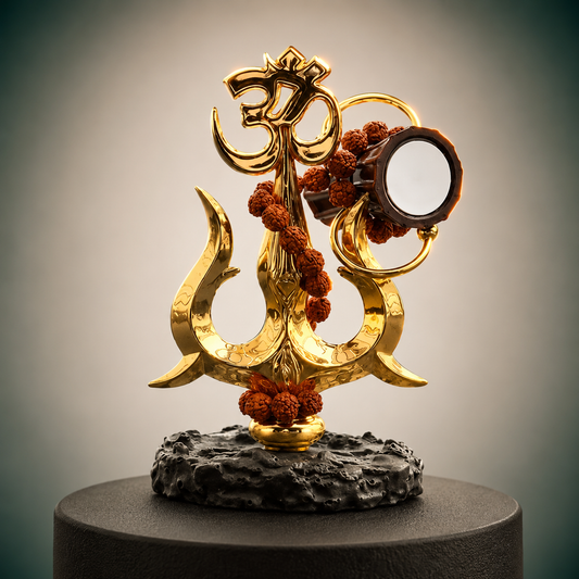 Lord Shiva Trishul With Damru | Car Dashboard