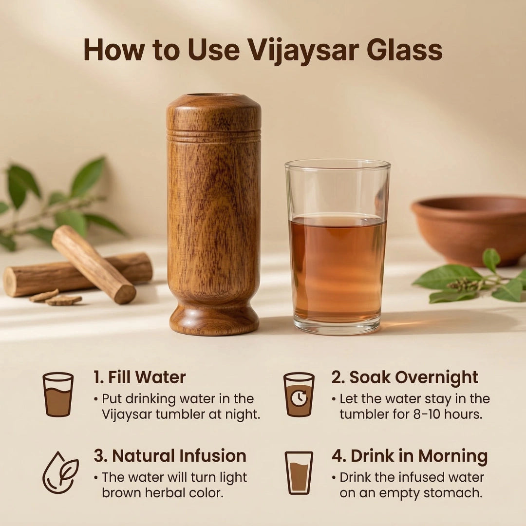 Sugar Balance Wooden Water Glass