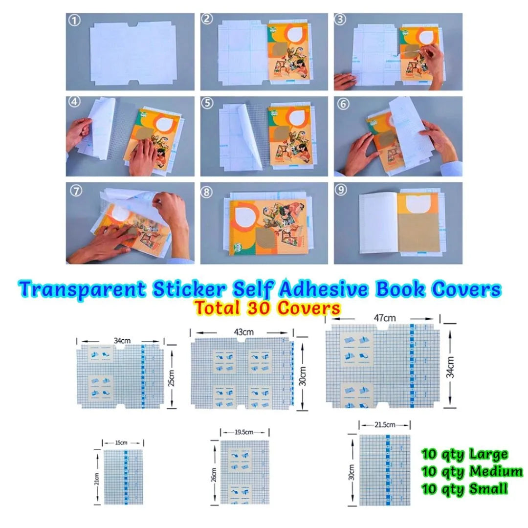 Book Cover Transparent 30 Sheets