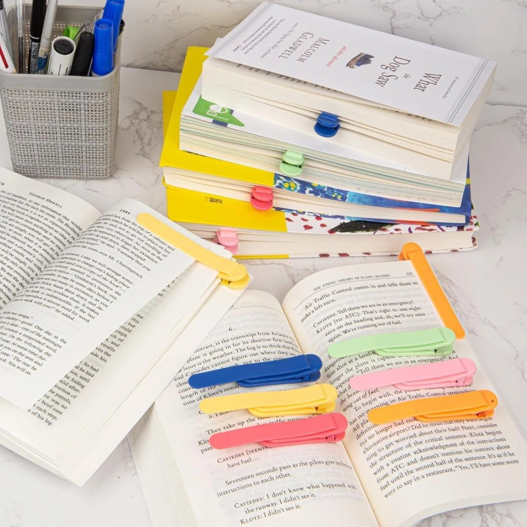 Flexible Silicone Bookmark Clips for Books(Pcs Of 3)