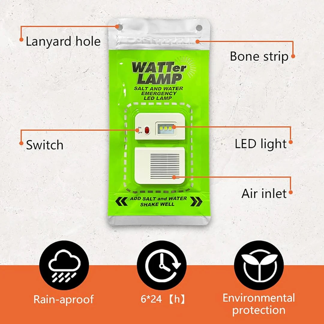 Salt water lamp showing product design and build quality