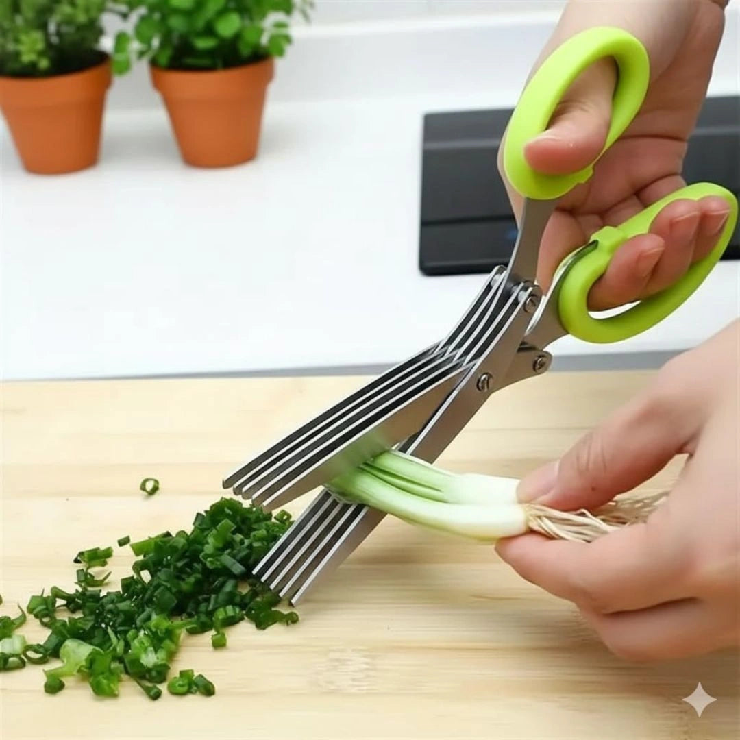 5 Blade Stainless Steel Cutter for Herbs