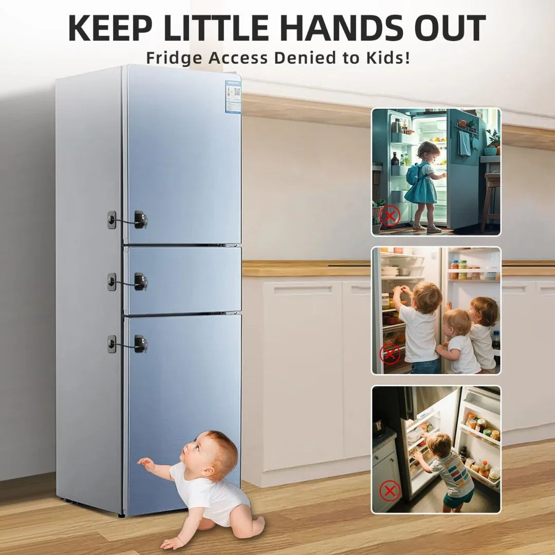 Fridge Lock with Silicone Wire Protection