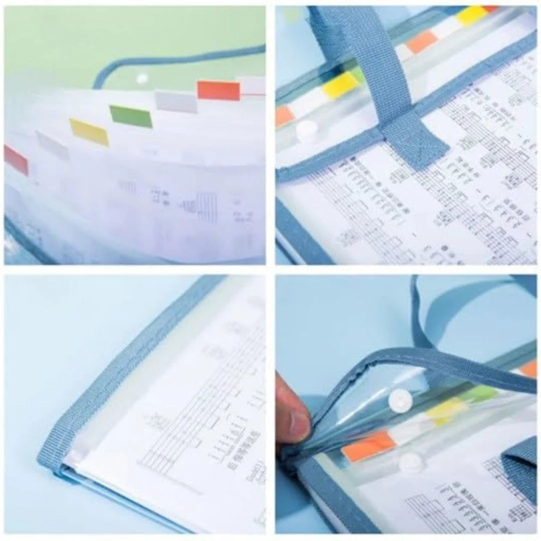 Transparent A4 Document Storage Bag with Handle