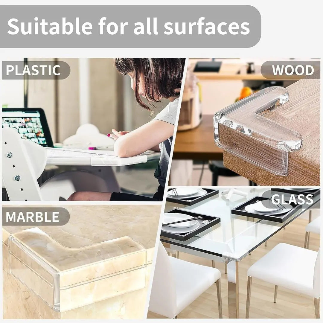 L Shape Corner Protector Transparent Silicone