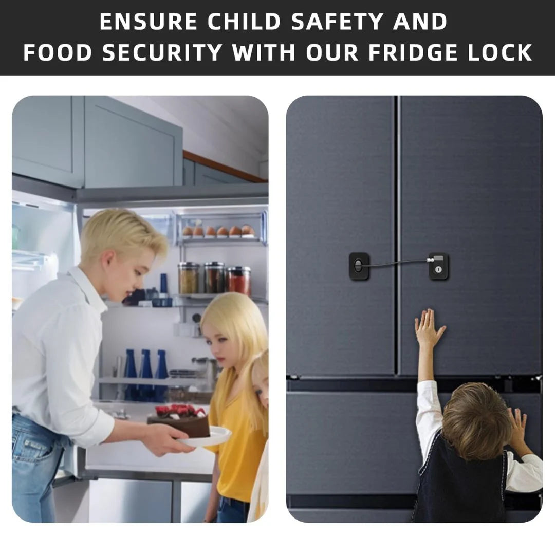 Fridge Lock with Silicone Wire Protection