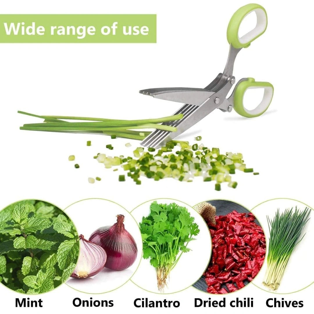 5 Blade Stainless Steel Cutter for Herbs