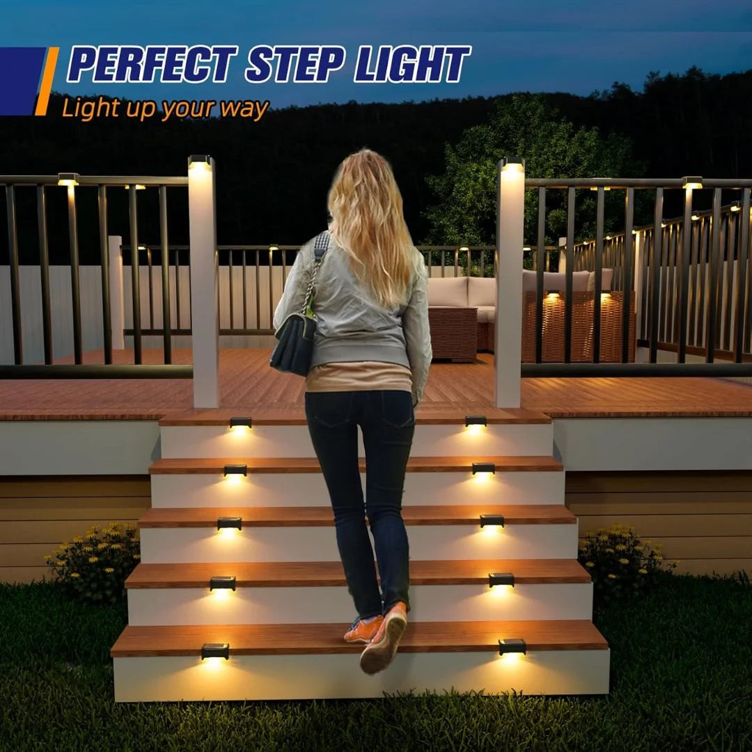 Solar Step Deck Fence Lights (set of 4)