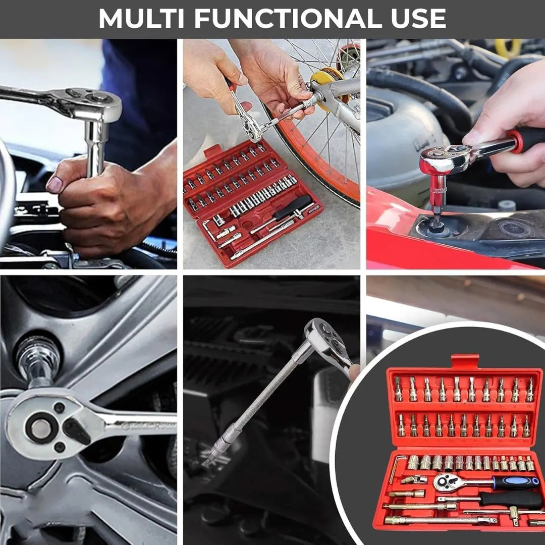 46 Pieces Spanner Socket Set