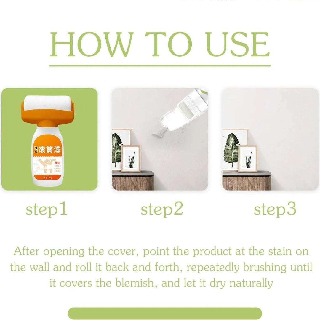 Wall Paint Roller Brush with Built-in Paint Reservoir