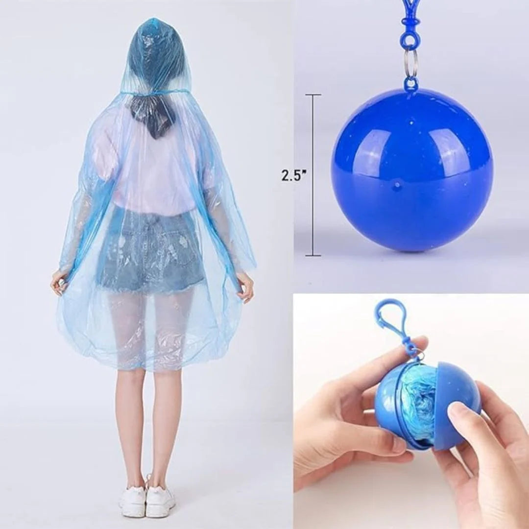Mini Ball Shape Disposable Raincoat(Buy 1 Get 1 Free)