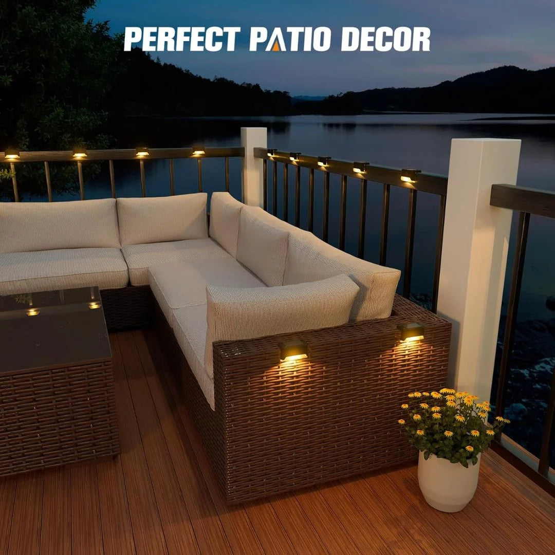 Solar Step Deck Fence Lights (set of 4)
