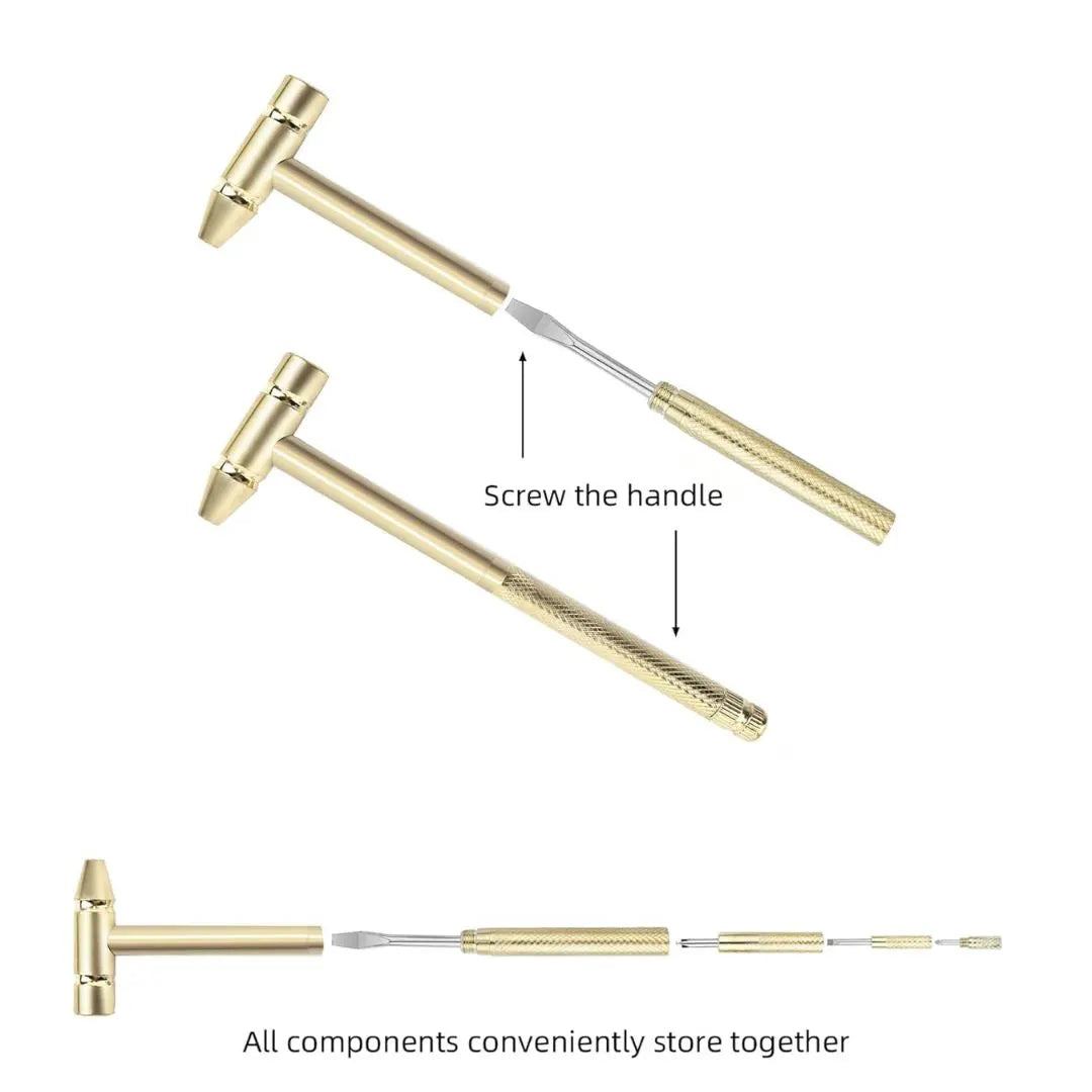 Screw the handle, all components store together