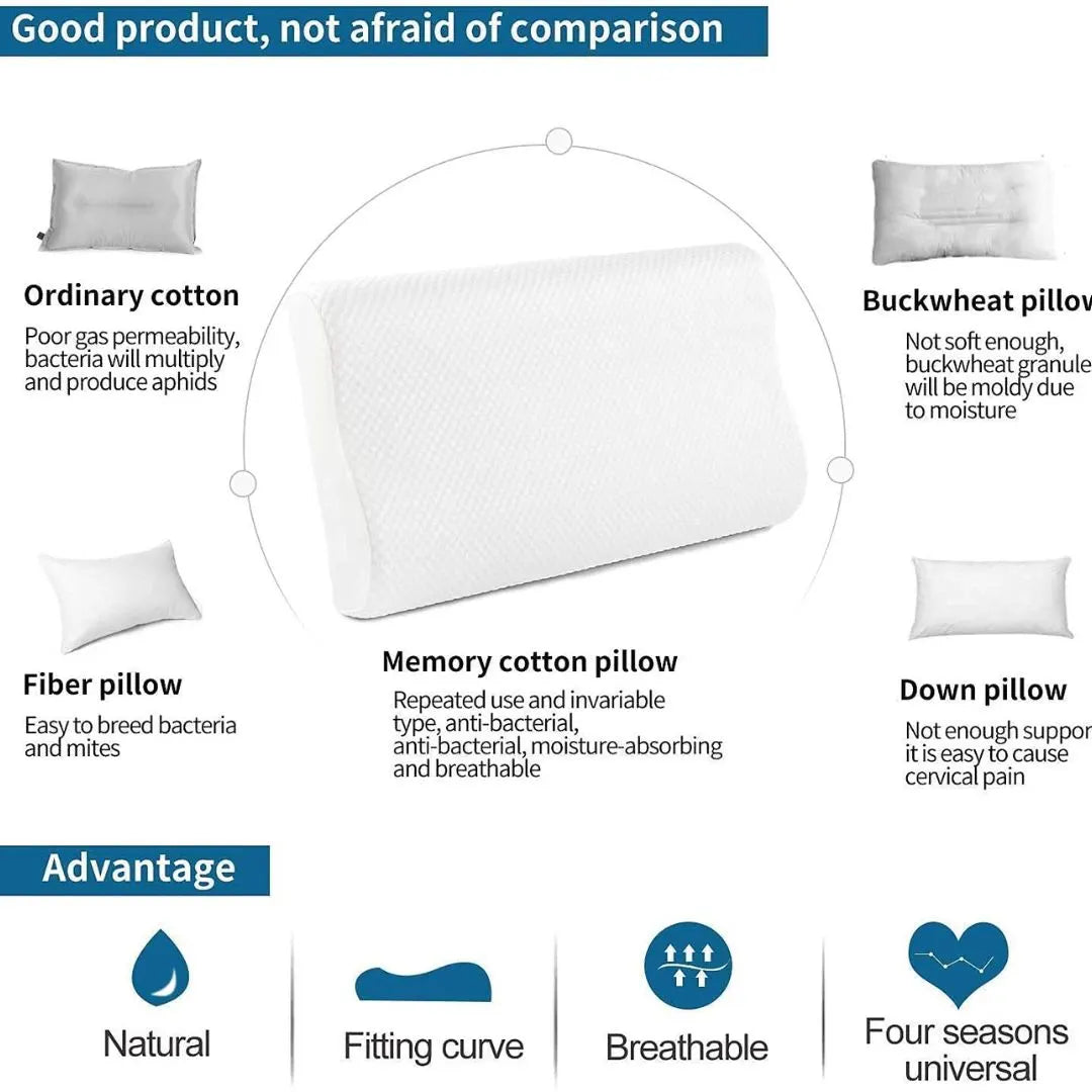 Cervical Contour Memory Foam Pillow for Sleeping
