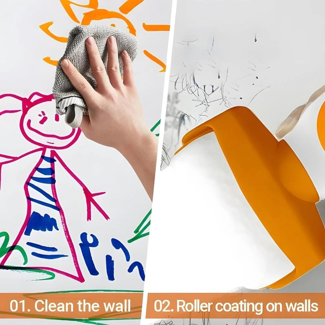 Wall Paint Roller Brush with Built-in Paint Reservoir