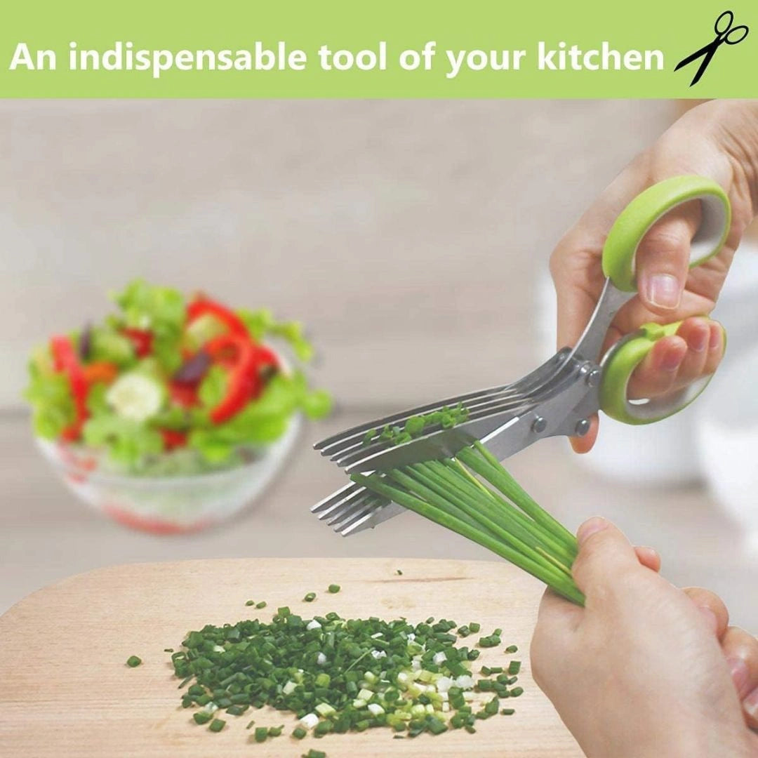 5 Blade Stainless Steel Cutter for Herbs