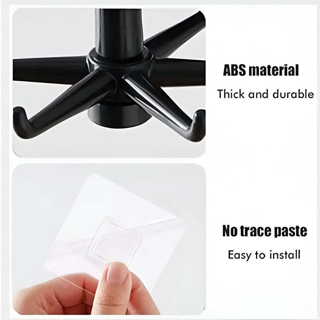 Multi-Purpose Hooks with 360-Degree Rotation
