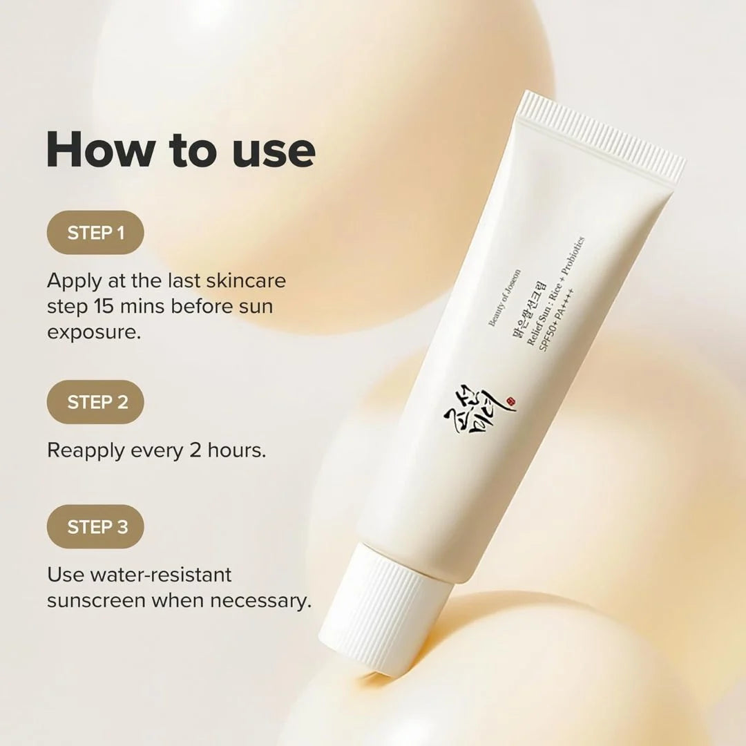 Korean Rice Sunscreen SPF 50+ Broad Spectrum