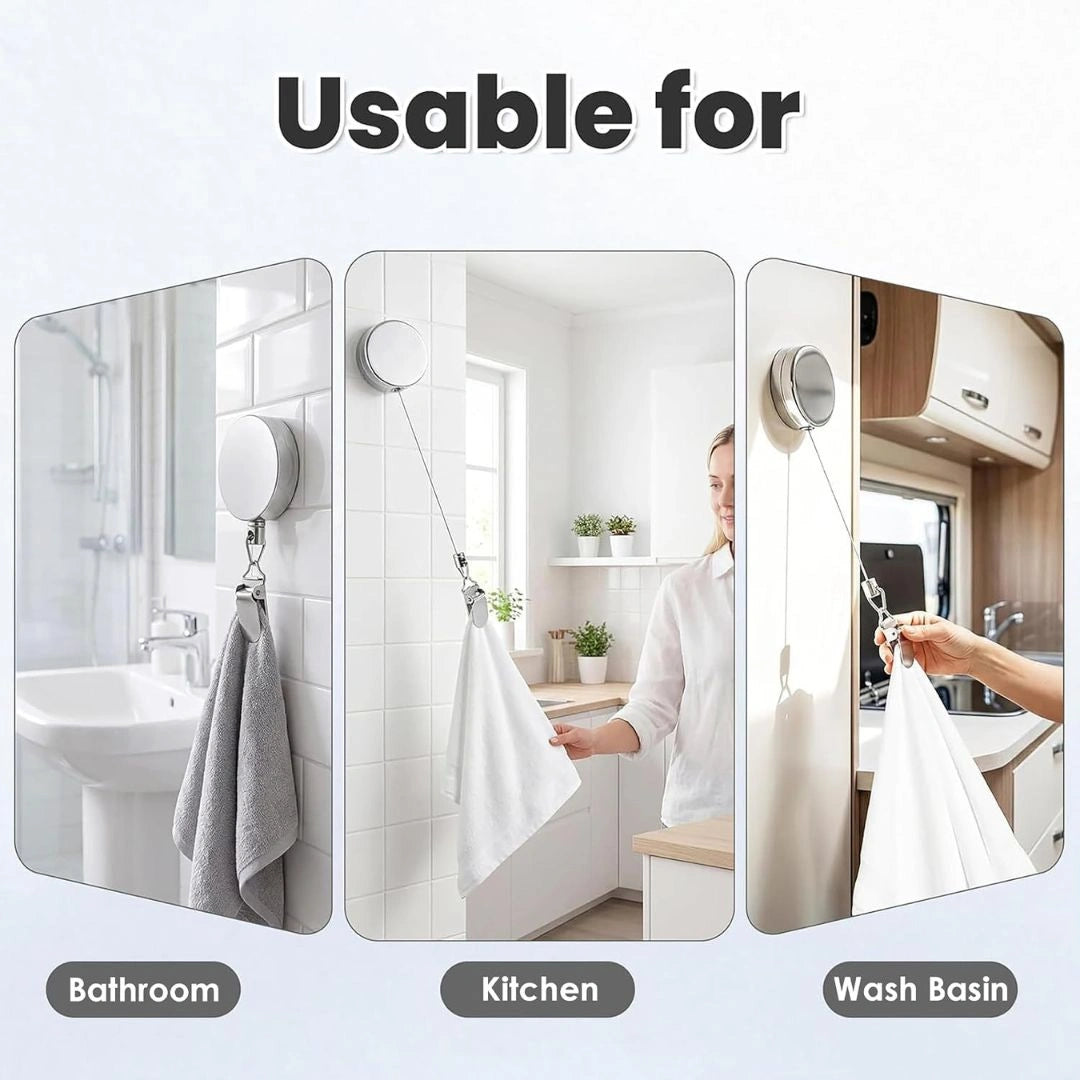 Retractable Towel Holder Clip