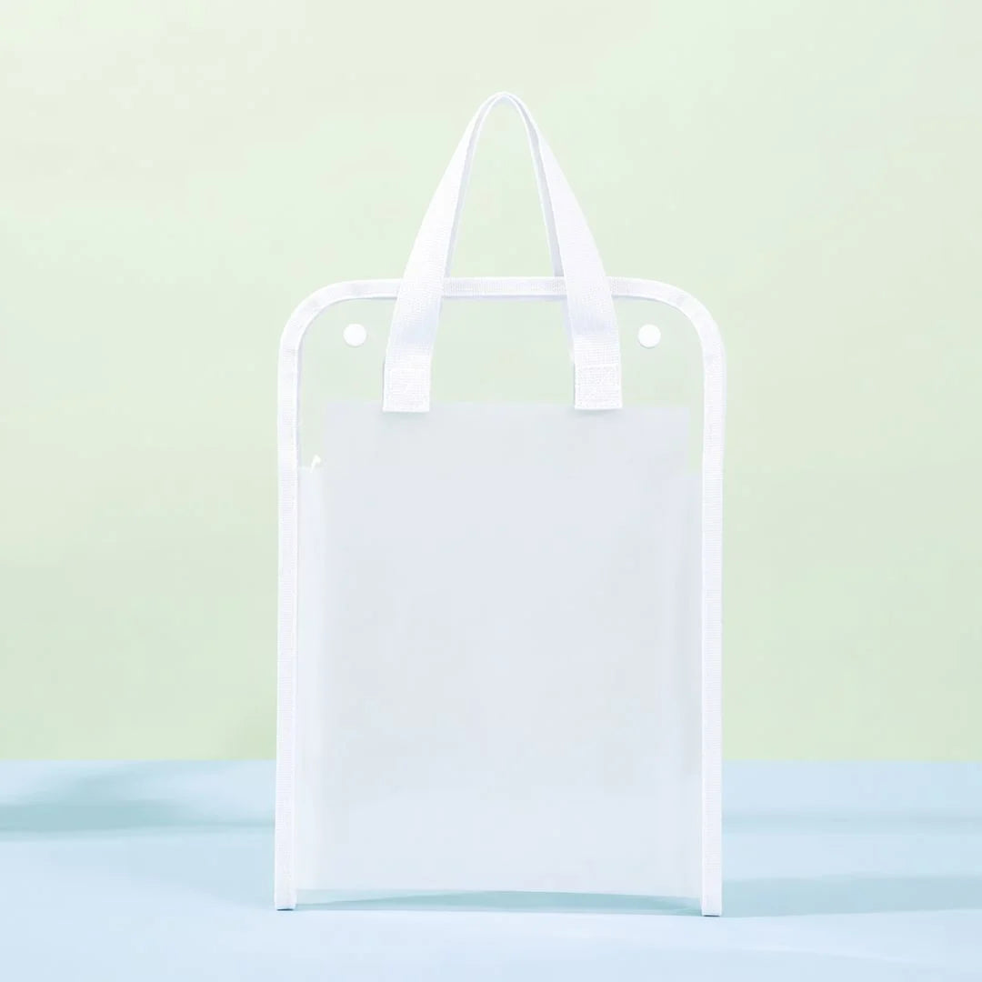 Transparent A4 Document Storage Bag with Handle